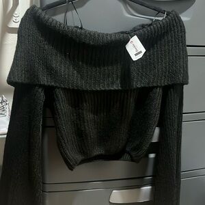 Buckle Off the shoulder sweater/ shirt